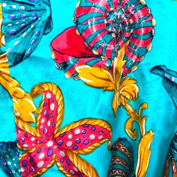 Victoria's Secret Vintage Size Small Silk Gold Label Starfish Robe Slip Set Gown - Picture 14 of 16